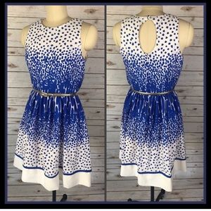 Eliza J White and Blue Dress